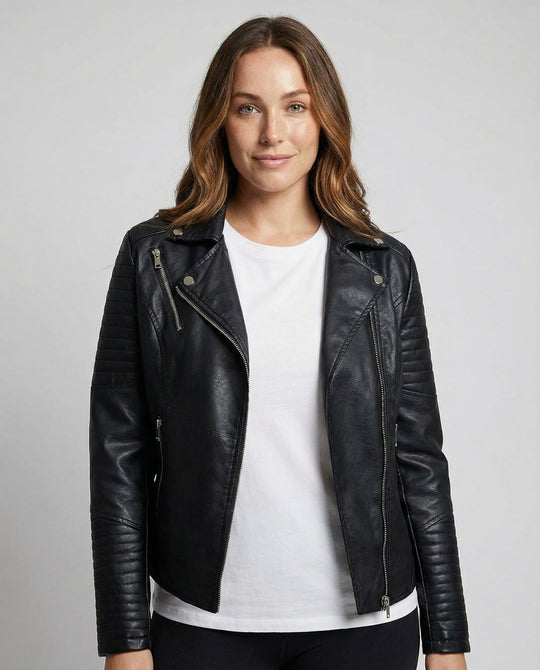 Elegante Kunstlederjacke Damen | R&B