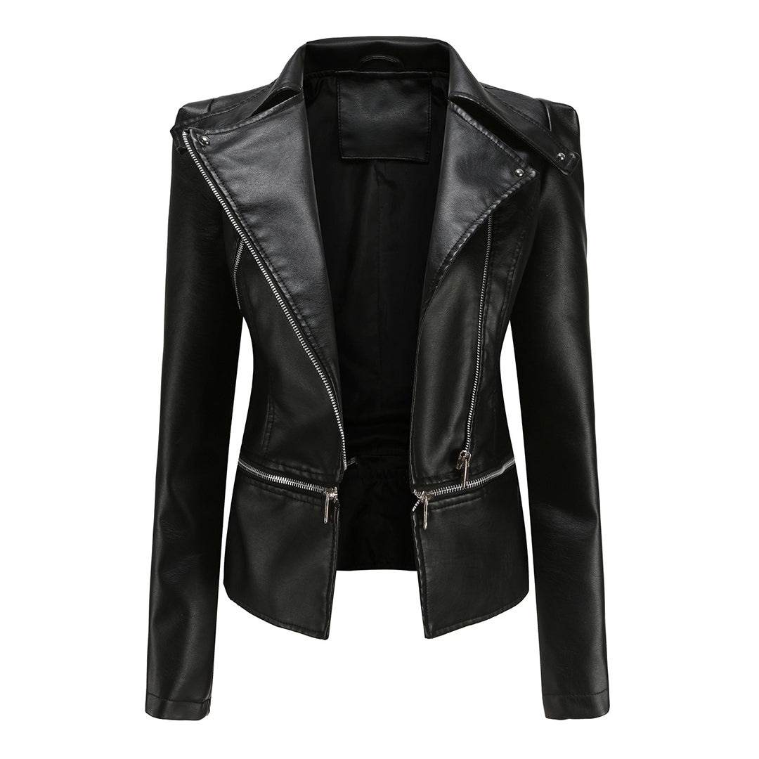 R&B | Slim Fit Bikerjacke für Frauen
