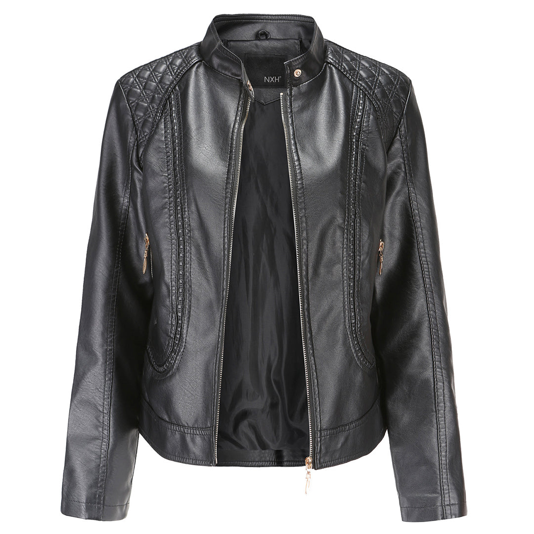 R&B | Elegante Lederjacke Mit Modernem Schnitt