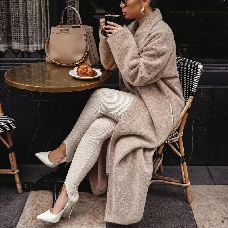 R&B | Elegante Damen Wolljacke mit Langer Passform