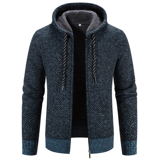 R&B - Lässige Herbst Strickjacke mit Kapuze für Männer