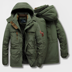R&B | Militärisch inspirierte Winterjacke mit Kapuze