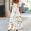 Sommerliches Kleid mit böhmischem Blumenmuster