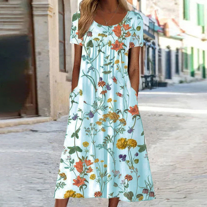 Heidi-Mode | Florales Kleid mit Bauchabdeckung