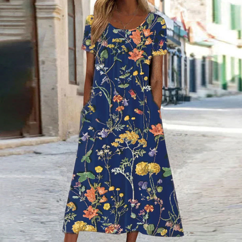 Heidi-Mode | Florales Kleid mit Bauchabdeckung