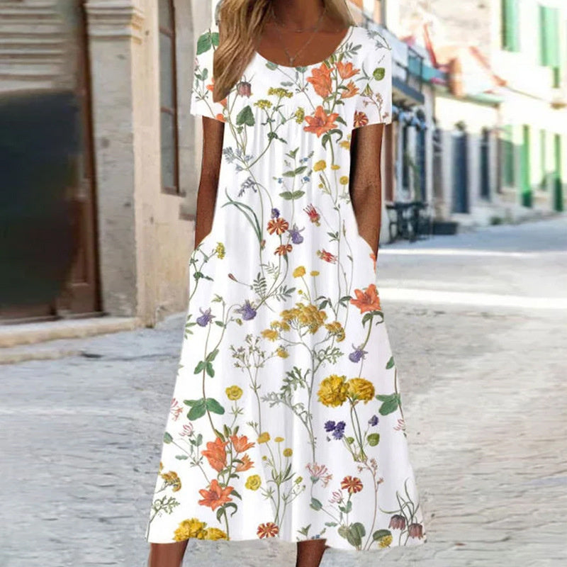 Heidi-Mode | Florales Kleid mit Bauchabdeckung
