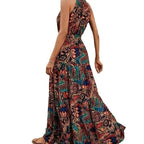 R&B | Damen Retro Maxi Halterneck & Vintage-inspiriert