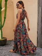 R&B | Damen Retro Maxi Halterneck & Vintage-inspiriert