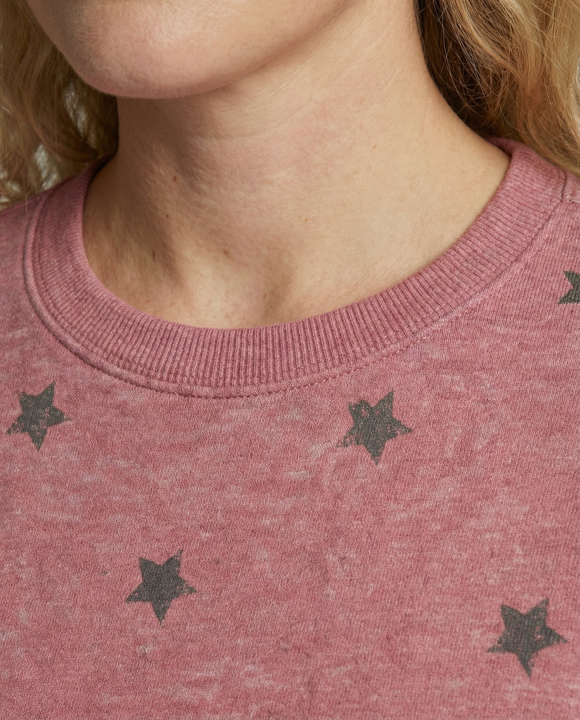 R&B | Lässiges Sweatshirt mit Sternmuster Langärmeliges Design Weich und Bequem