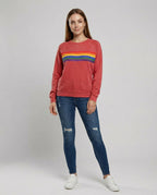 Weicher Regenbogen Pullover Damen | R&B