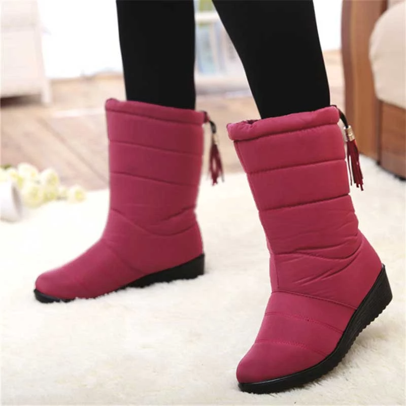 R&B | Damen Wasserdichte Winter Warme Baumwollstiefel