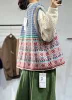 Damen Woll Strickjacke mit übergroßem Druck & Gemütlichem Design | R&B