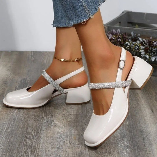 Glitzernde WeißlackPumps R&B