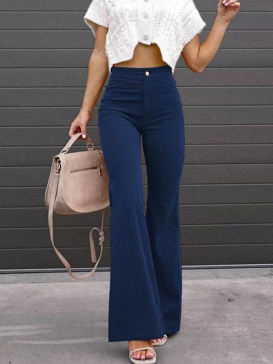 R&B | Schmeichelnde Damen Bootcut Hose mit Hohem Bund und Bequemer Passform