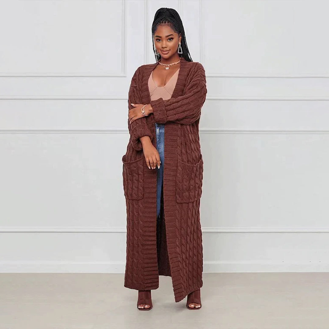 R&B | Langer Cardigan Klassischer zeitloser Stil Ideal für den Winter