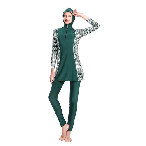 R&B | Muslimische Frauen Bademode Burkini Bedruckter Badeanzug
