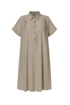 R&B | Knopfverschluss Baumwoll-Leinen Strandkleid