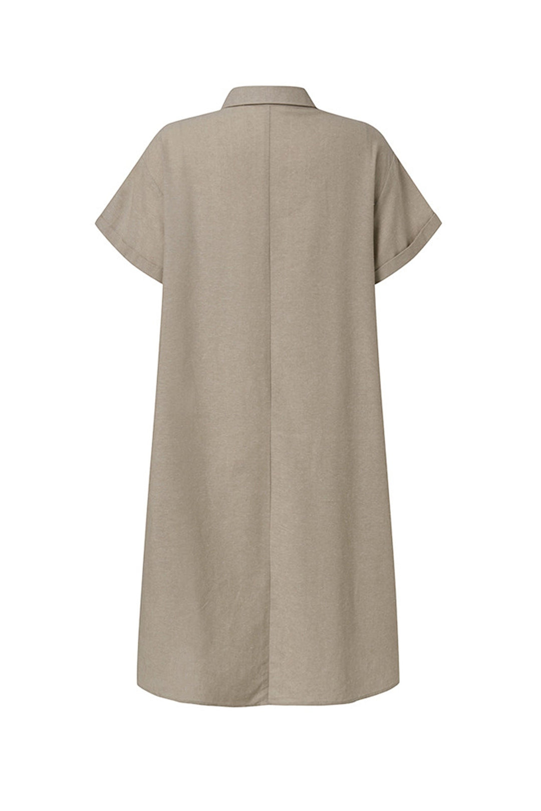 R&B | Knopfverschluss Baumwoll-Leinen Strandkleid