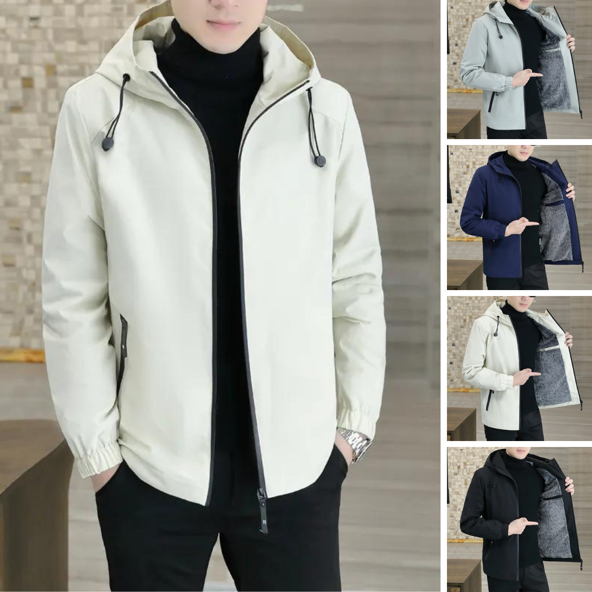 R&B | 2025 Modejacke mit Kapuze Windjacke