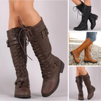 R&B | Retro Schnürstiefel mit Schnalle