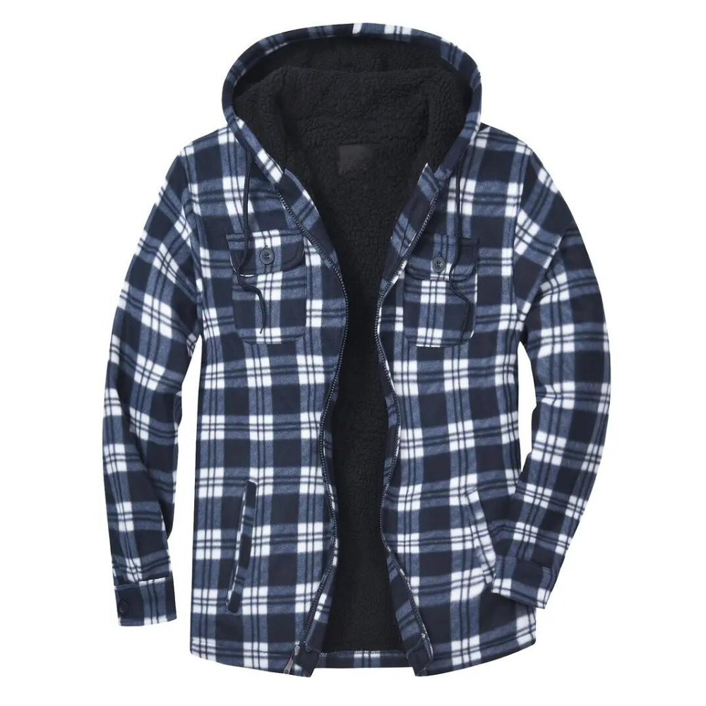 R&B | Kariertes Herrenjacke mit Kapuze