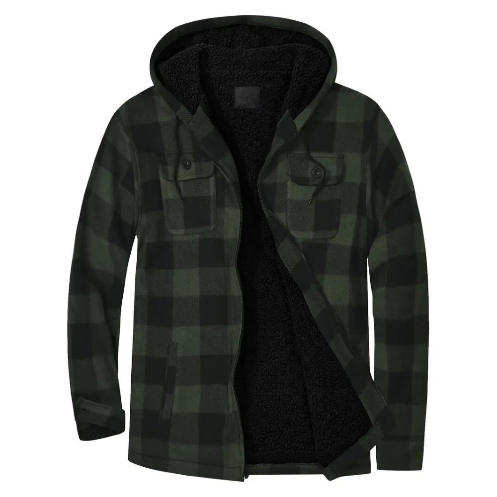 R&B | Kariertes Herrenjacke mit Kapuze