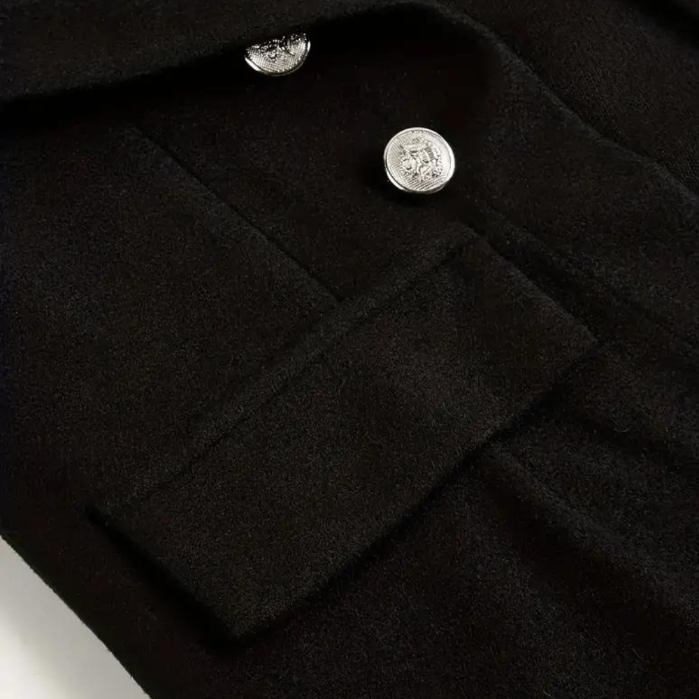 R&B | Blazer mit Vorderknöpfen in Schwarz - Stilvoll und Vielseitig