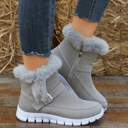 R&B | Neue Lässige Kurze Plüschstiefeletten Aus Wildleder