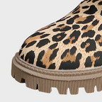 R&B | Leopardenmuster Flache Kurze Stiefel