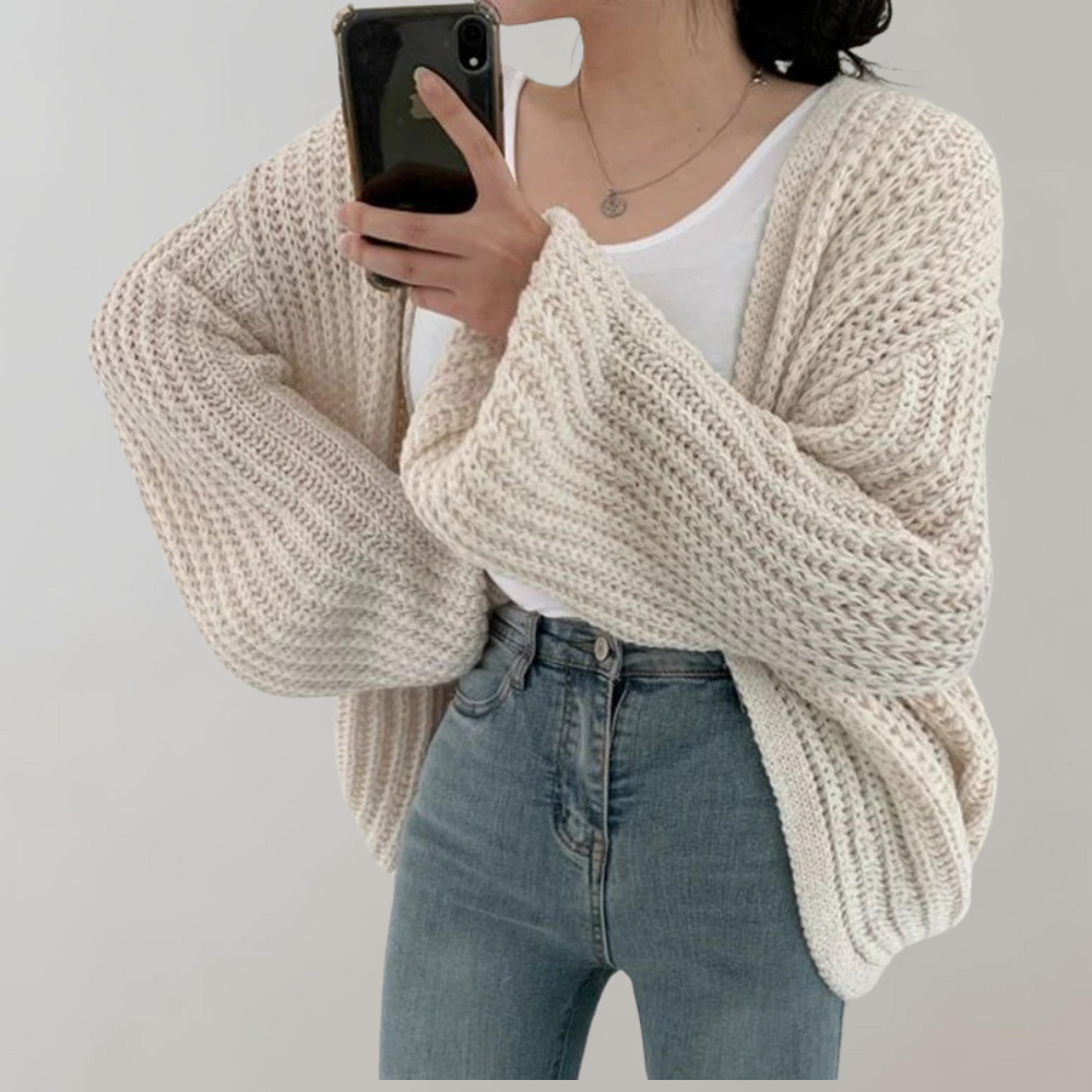 R&B | Bequeme Langärmelige Strickjacke Für Frauen