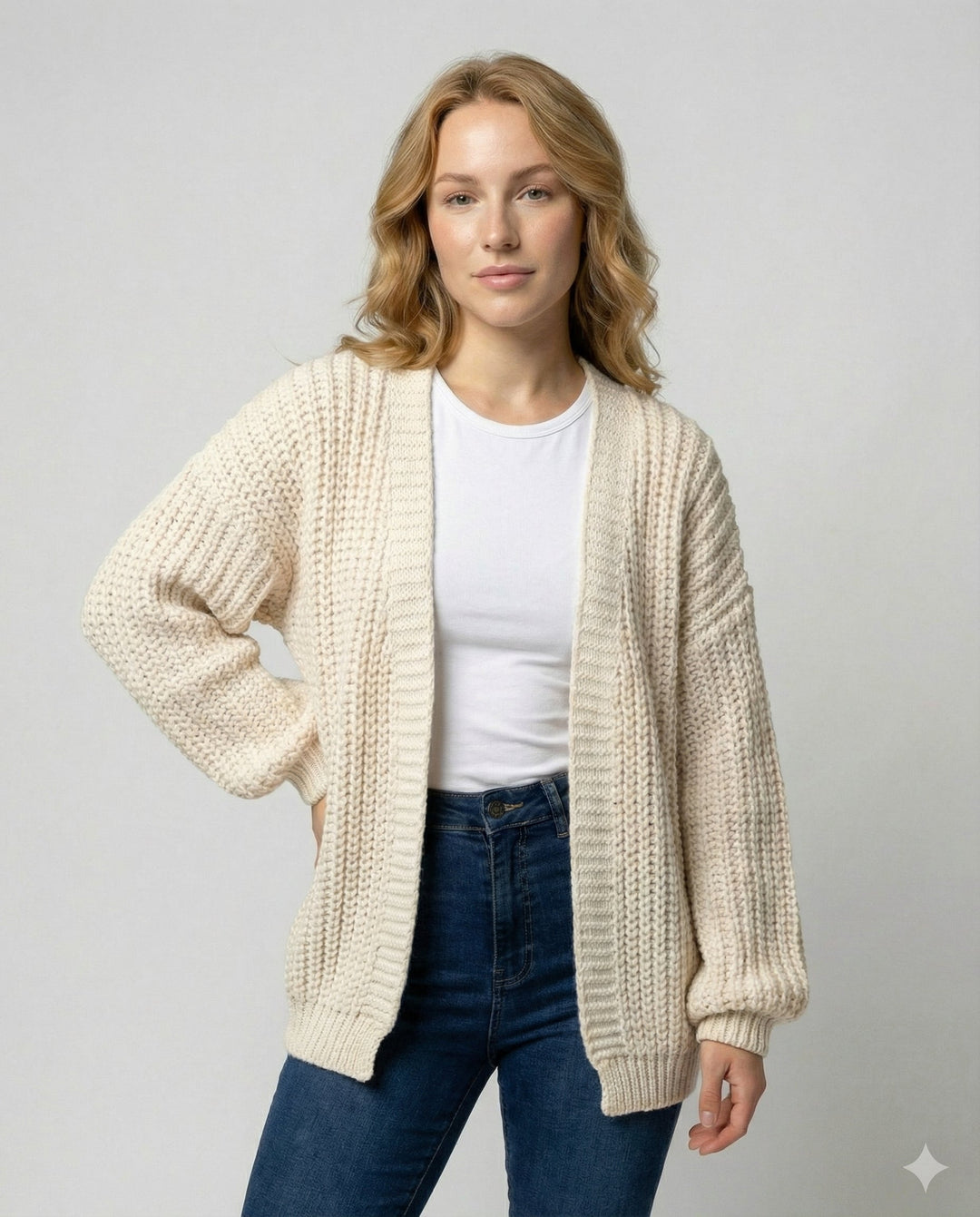 Bequeme Strickjacke Damen Langarm | R&B