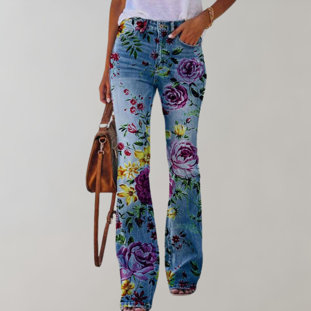 R&B | Ausgestellte Hose mit Knopfleiste