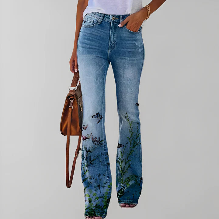 R&B - Gerade jeans mit blumendruck