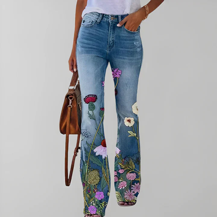R&B - Gerade jeans mit blumendruck