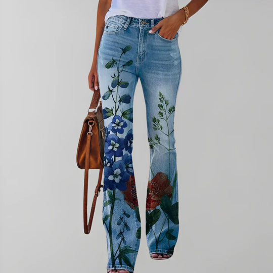 R&B - Gerade jeans mit blumendruck
