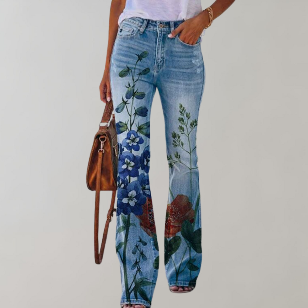 R&B | Ausgestellte Hose mit Knopfleiste