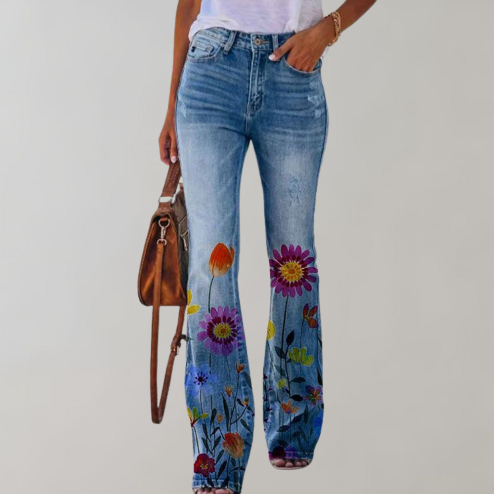 R&B | Ausgestellte Hose mit Knopfleiste