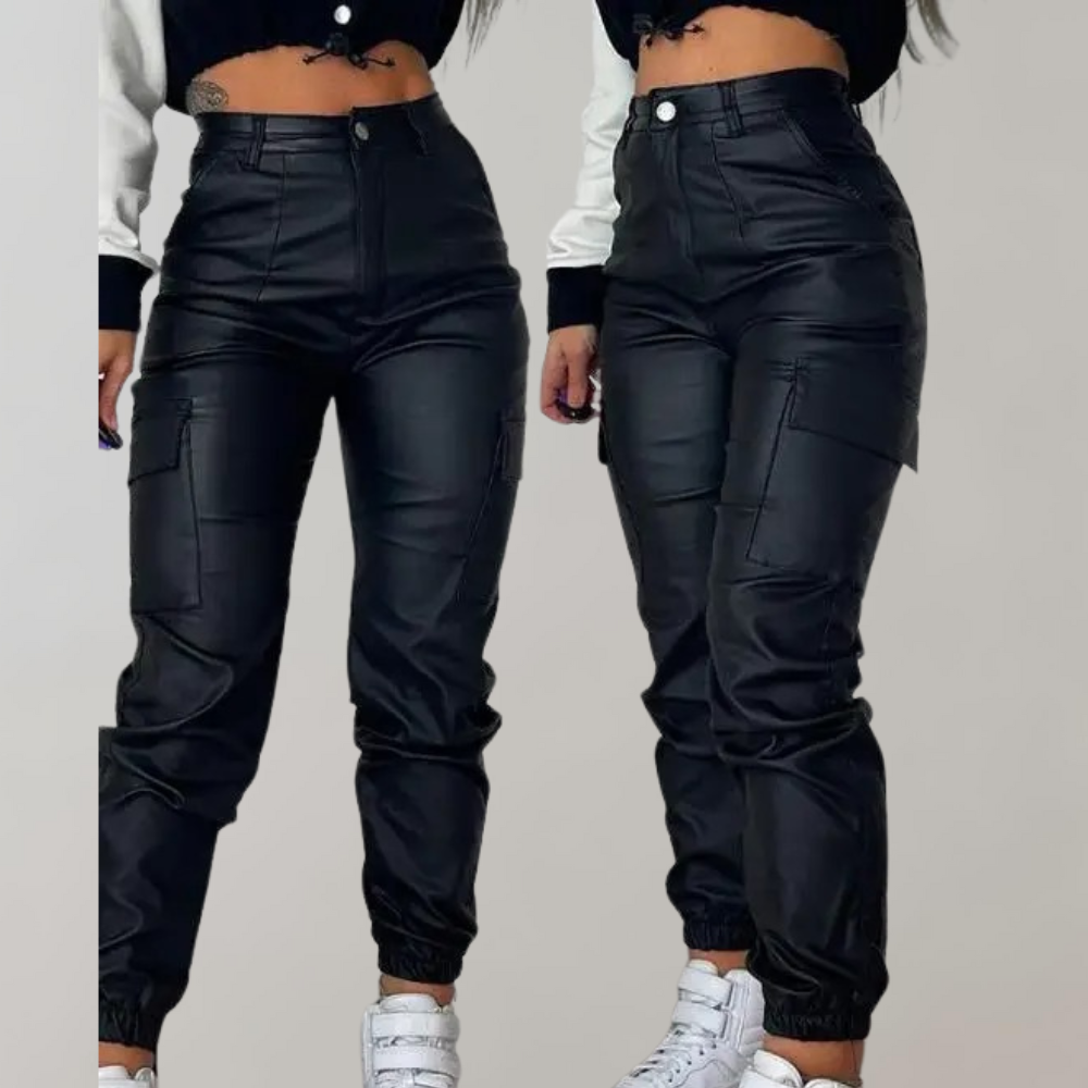 R&B | Damen Cargo Hose mit Hoher Taille und Taschen