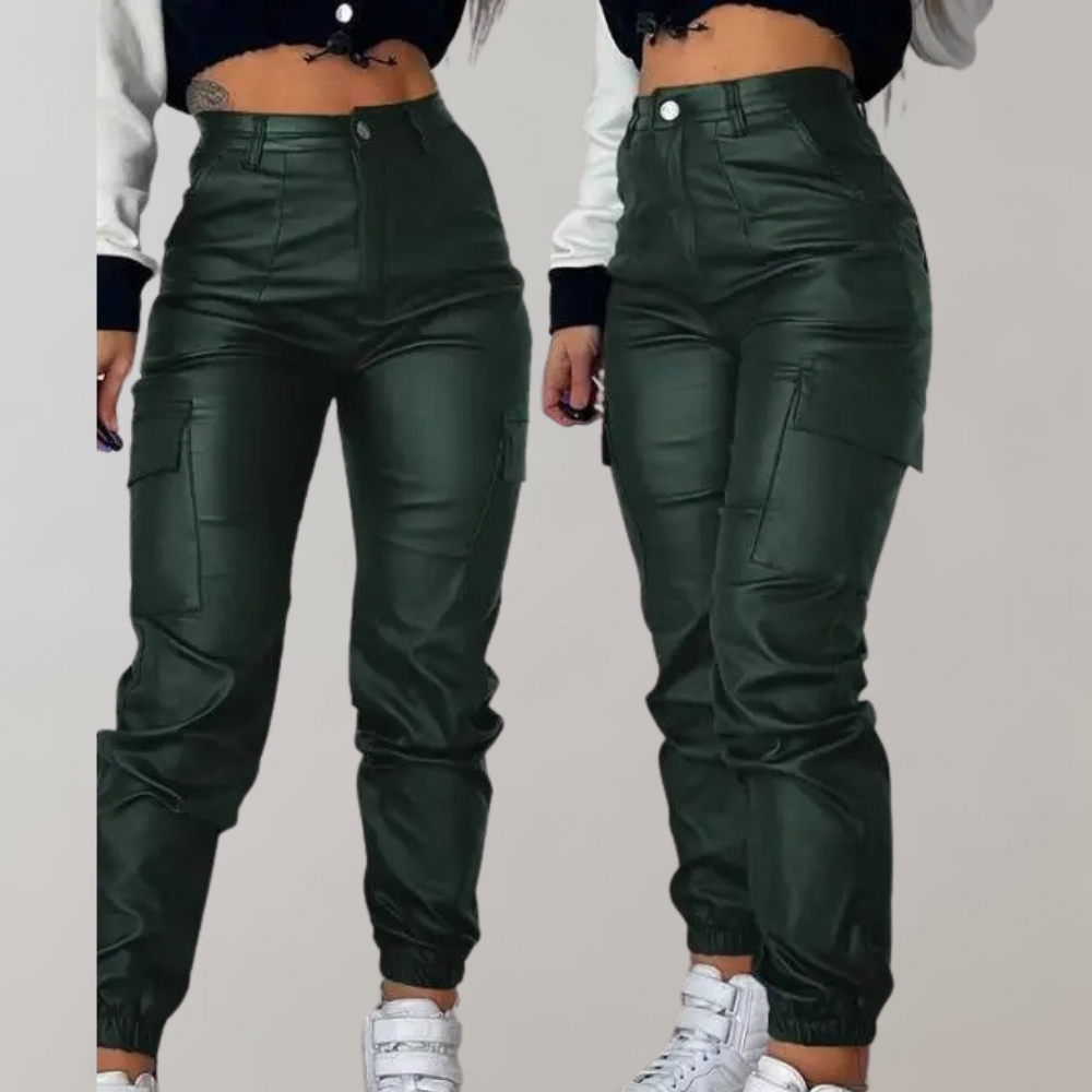 R&B | Damen Cargo Hose mit Hoher Taille und Taschen
