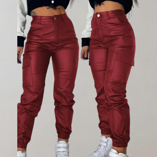 R&B | Damen Cargo Hose mit Hoher Taille und Taschen