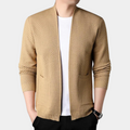 R&B | Slim Fit Gestrickte Textur Offene Vorderseite Gerippte Kanten Taschen