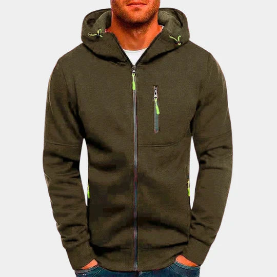 R&B | Herren Sweatshirt mit Kapuze Und Reißverschluss