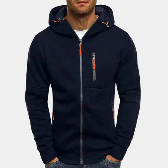 R&B | Herren Sweatshirt mit Kapuze Und Reißverschluss