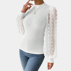 R&B | Strickbluse mit Chiffonärmeln Polyester Elegantes Design