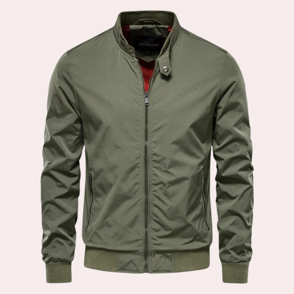 R&B | Herren Sommerjacke mit Stehkragen und Reißverschluss