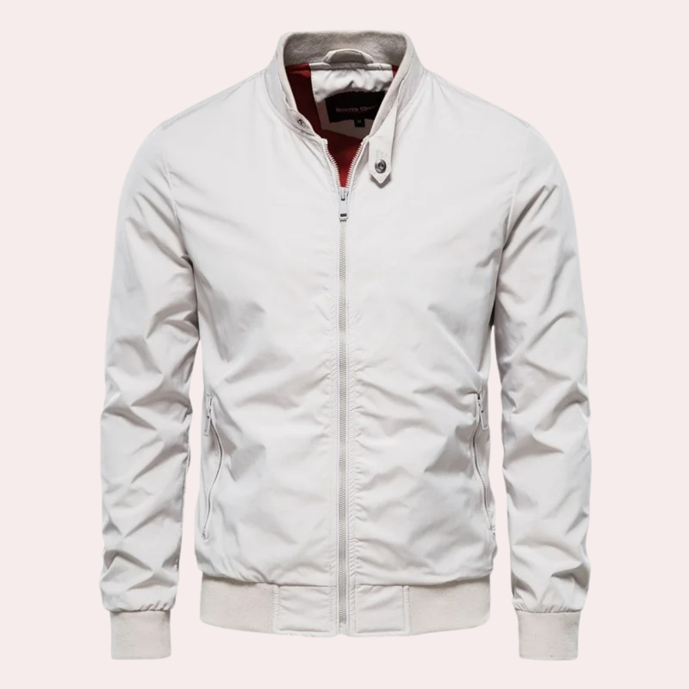 R&B | Herren Sommerjacke mit Stehkragen und Reißverschluss