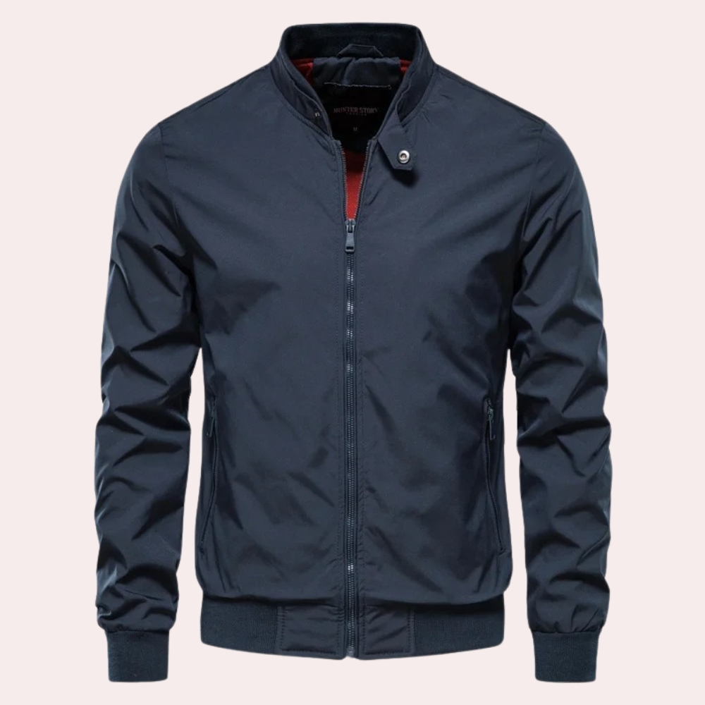R&B | Herren Sommerjacke mit Stehkragen und Reißverschluss