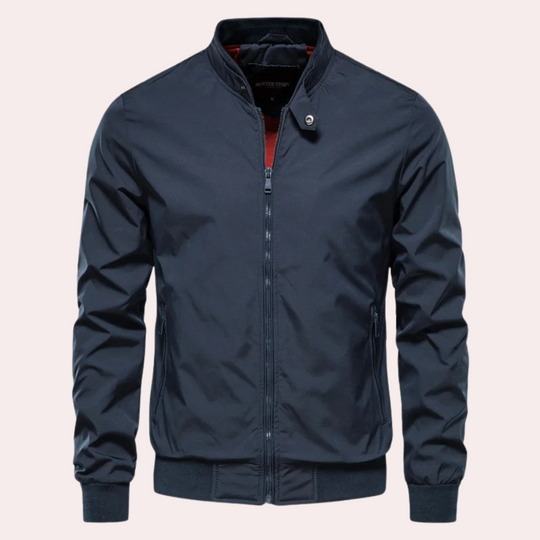 R&B | Herren Sommerjacke mit Stehkragen und Reißverschluss