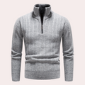 R&B | Herrenpullover mit Rollkragen und Reißverschluss