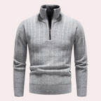 R&B | Herrenpullover mit Rollkragen und Reißverschluss